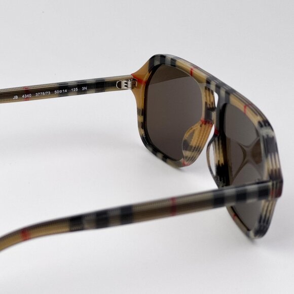Burberry Kids JB4340 Sunglasses – Vintage Check Brown Pilot Frame| Model 377873 - Picture 8 of 9